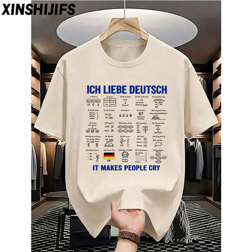 ICHLIEBEDEUTSCH纯棉短袖T恤