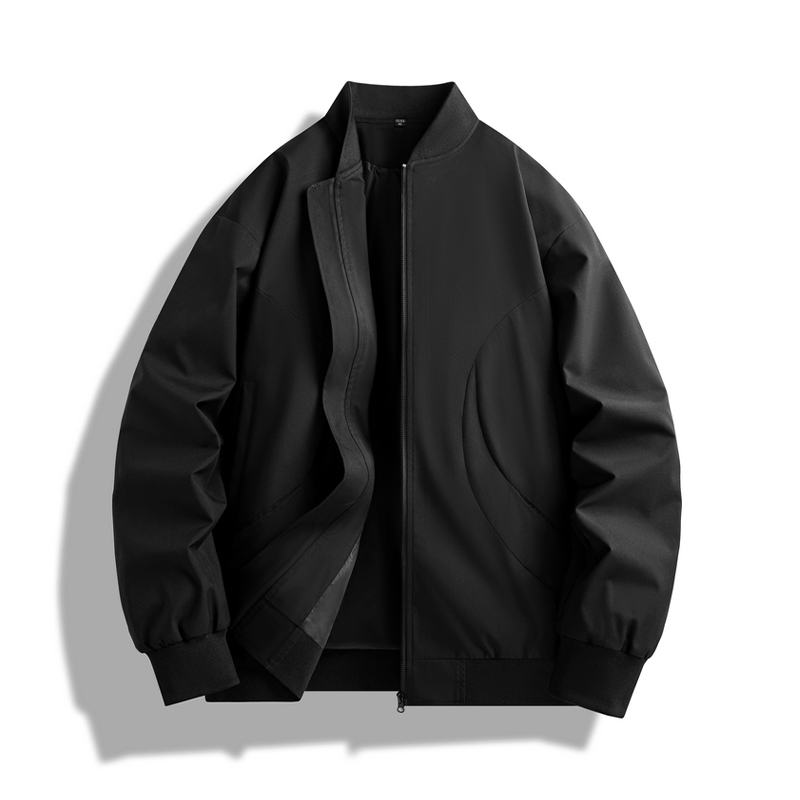 工作服飞行员夹克男春秋季宽松大码上班立领休闲外套短款拉链衣服