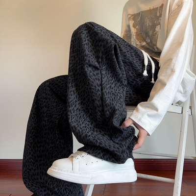 灯芯绒裤子男秋冬季外穿阔腿裤