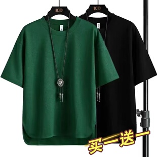 夏季干活穿的工作服男款运动t恤冰丝薄款套头打底衫便宜耐磨耐脏