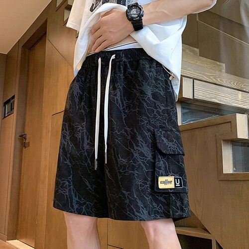 外贸出口原单尾货短裤男宽松夏季运动休闲高街复古5分裤篮球裤子