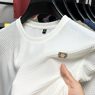 2026新款 圆领短袖 薄款 透气休闲运动冰丝体恤衫 男款 t恤ins潮流夏季