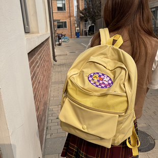 日系原宿古着感学生书包女韩国ins学院风百搭少女双肩包旅行背包