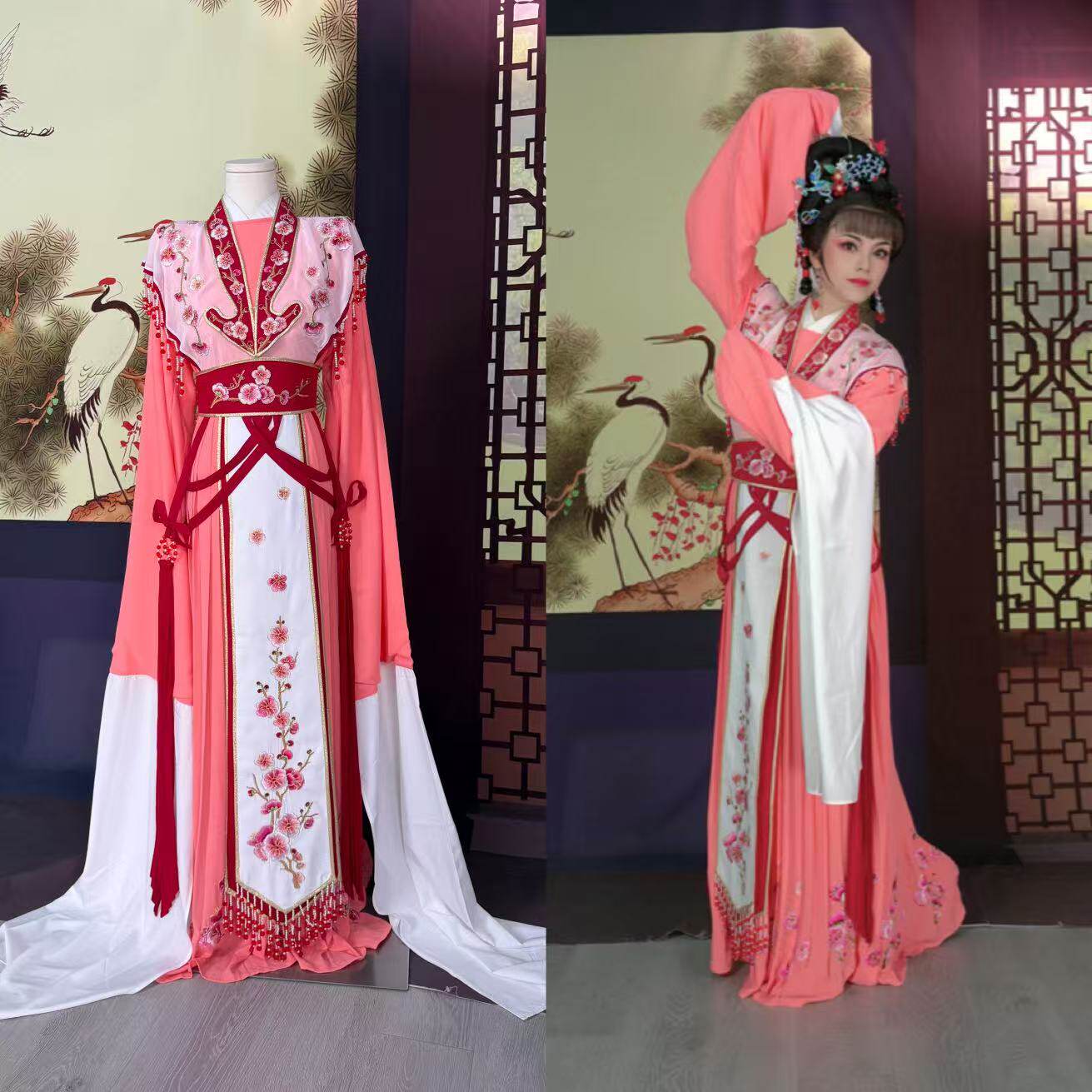 【盘妻索妻谢云霞】越剧花旦小旦舞台传统表演戏服戏曲黄梅绣花