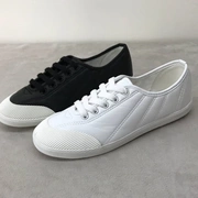 Giày nữ Hàn Quốc Dongdaemun Giày trắng 2019 mùa xuân da mềm mại thoải mái thấp để giúp giày đế bằng phẳng hoang dã - Giày cắt thấp