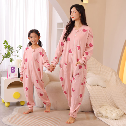 双子奇缘儿童连体睡衣女童春秋款