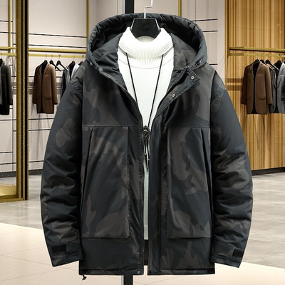 男士工装棉衣加肥加大码迷彩棉服