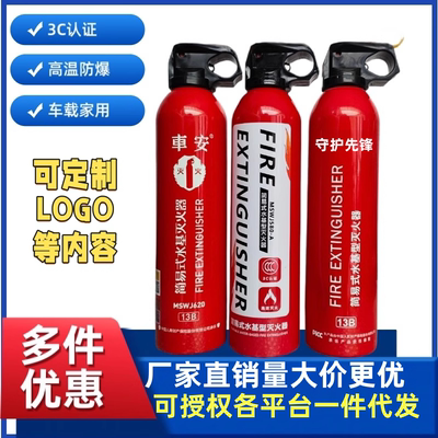 新款便携式水基灭火器车载灭火器小型耐高温型家用车用灭火器专用