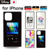 青春男女小众 迪士尼苹果11ProMax直角边手机壳玻璃软全包硅胶适用iPhone11防摔个性 清仓特卖日本原装 正版