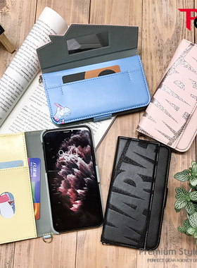 清仓特卖日本PGA漫威苹果11翻盖式手机壳高档 适用iPhone11Pro女生带镜子保护套i11Pro防摔粉色高级感PU皮