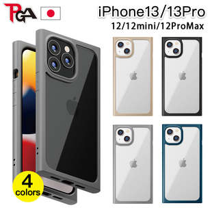 正品 日本PGA原装 苹果13Pro简约透明玻璃iPhone12ProMax手机壳防摔12mini钢化玻璃适用13全包保护套软壳