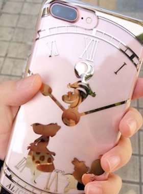 特卖日本原装正品迪士尼苹果XsMax手机壳透明 适用iPhone78plus硬壳可挂绳iXs爱丽丝贝儿公主 唐老鸭三眼怪套