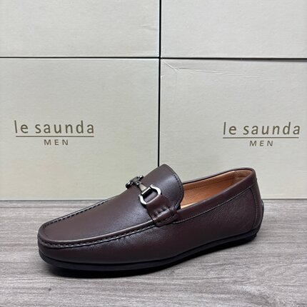 LE SAUNDA/莱尔斯丹男鞋正品断码撤柜休闲皮鞋真皮舒适百搭豆豆鞋