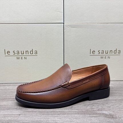 LE SAUNDA/莱尔斯丹男鞋断码撤柜清仓乐福鞋真皮软底软面休闲皮鞋