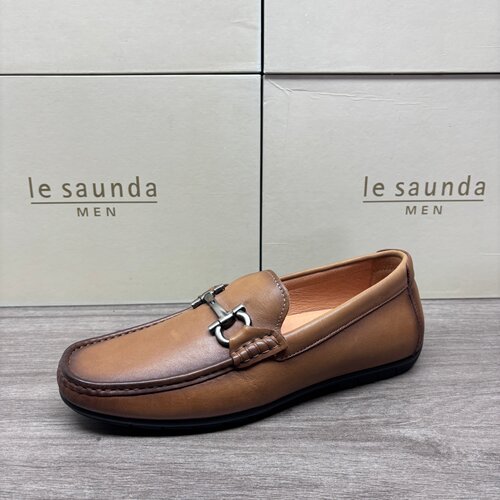 LESAUNDA/莱尔斯丹男鞋豆豆皮鞋