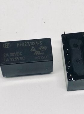 宏发继电器HFD27--024-S 2A30VDC 4078继电器JRC-27F