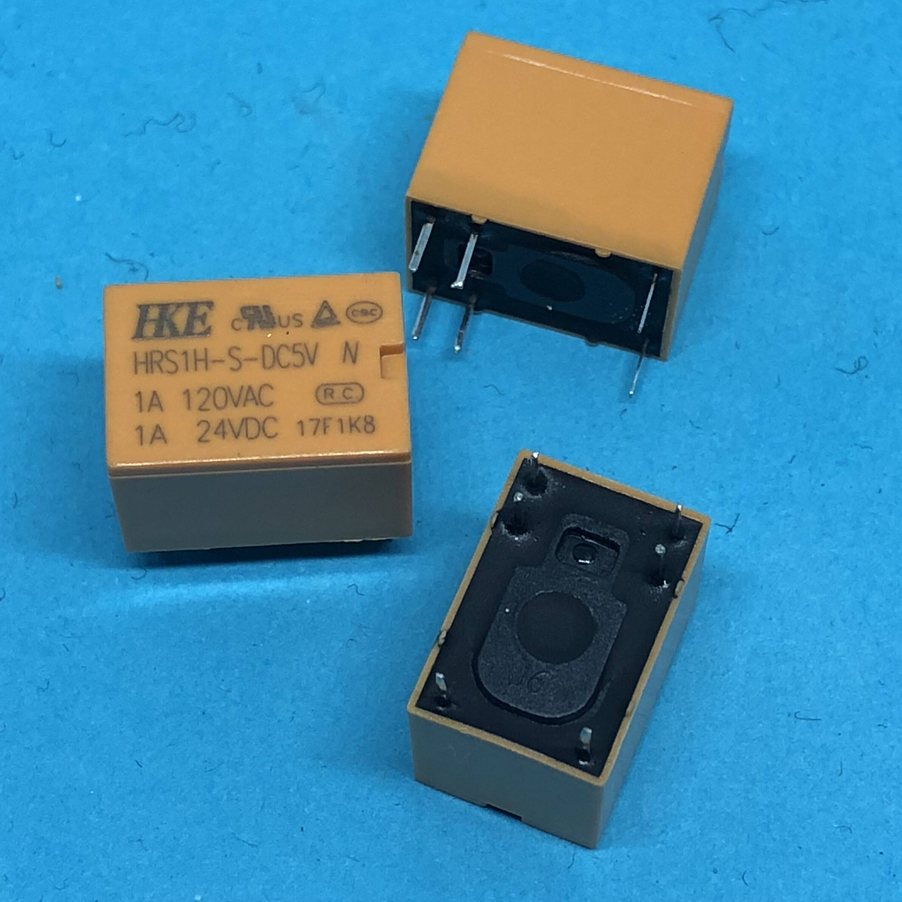 hke继电器 hrs1h-s-dc5v n 1a120vac 1a24vdc 4100继电器 5v