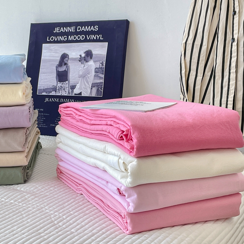 韩国博主粉粉系列床单100%棉被单