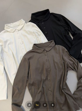 【春夏新品】强推B入 桑蚕丝娃娃领小衫 D16-88332