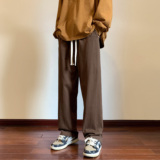 WASSUPHAPPY工装裤男秋季美式复古潮牌百搭宽松长裤直筒休闲裤子，男装工装外套，电商D205