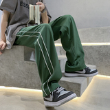 冰丝高品质大腰带拖地直筒裤夏季薄款潮牌休闲阔腿裤P45控58，男装休闲裤，电商D205