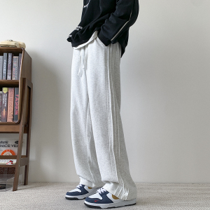 供抖音高品质 重磅65%华棉直筒卫裤男大码休闲 P45加绒P55图片