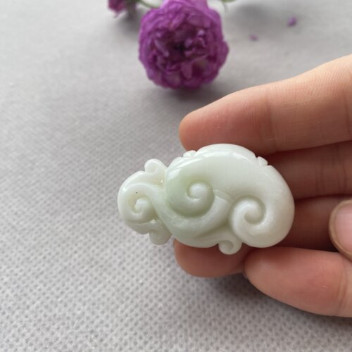 陕西蓝田玉双面如意吊坠
