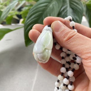 天然正品蓝田玉翠色玉兰花孤品吊坠挂件富贵美好带证礼盒景区必选