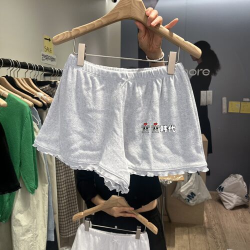 韩国直邮ORMORE空空韩代26夏季新款设计感时尚个性百搭花边短裤