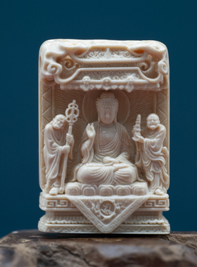 守艺男女猛犸象牙纯手工牌子挂件