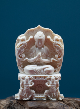 守艺男女猛犸象牙纯手工牌子挂件