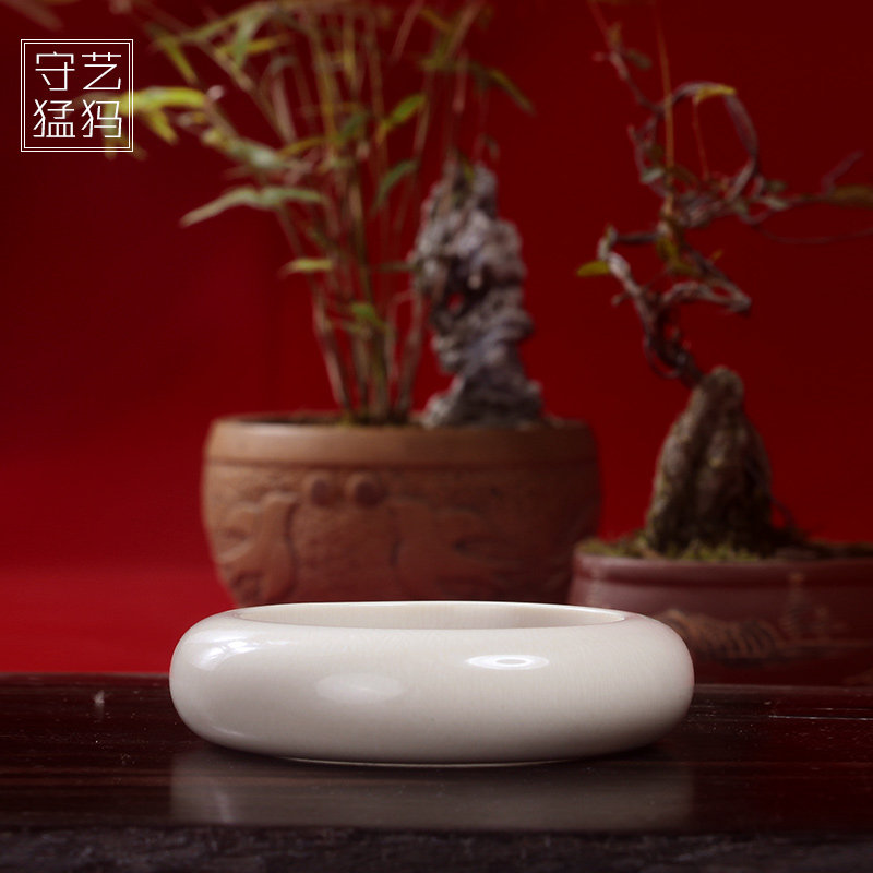 守艺猛犸象牙雕刻纯手工原色手镯子贵妃镯冰料猛犸牙吊坠挂件牌子