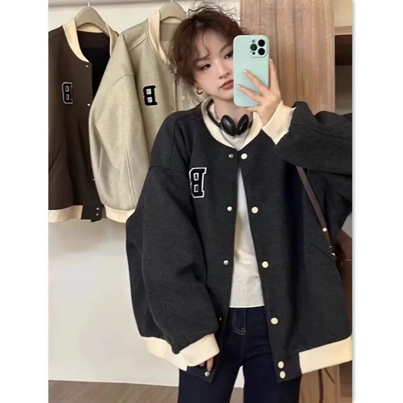 胖mm特大码300斤美式撞色棒球服外套女春秋厚款宽松休闲夹克开衫,女装/女士精品,常规大码外套,淘宝优惠券,粉丝福利购,淘宝优惠卷