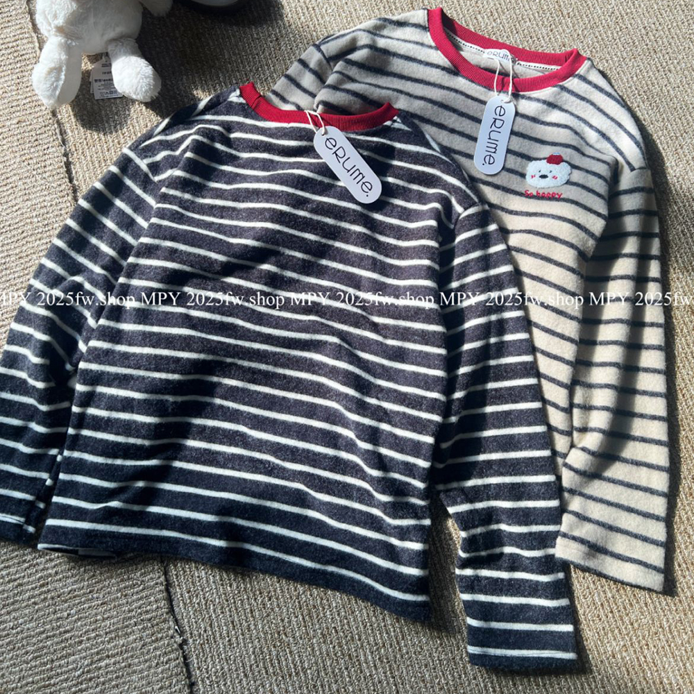 胖mm特大码300斤卡通刺绣红帽小狗条纹上衣韩系磨毛长袖t恤女秋冬