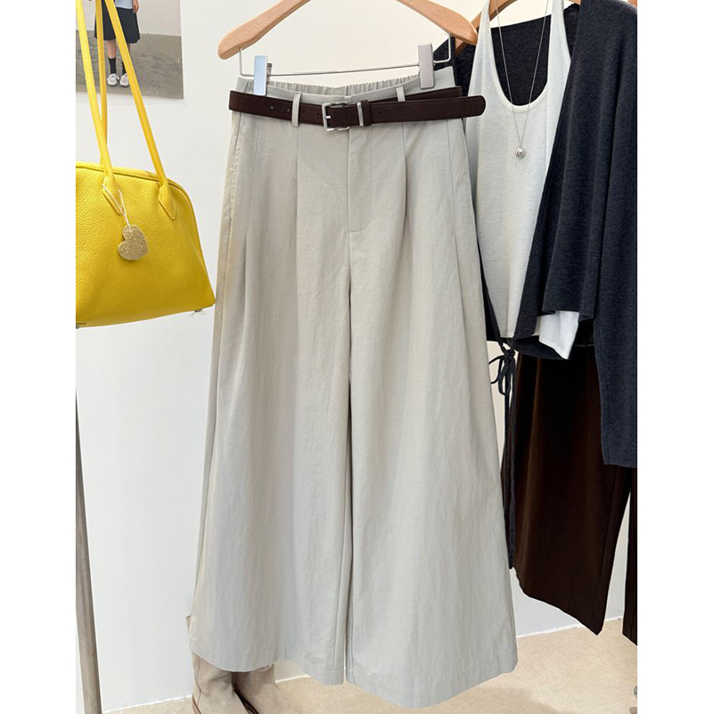 胖mm特大码250斤韩国百搭显瘦阔腿裤女春秋廓形垂感直筒休闲长裤