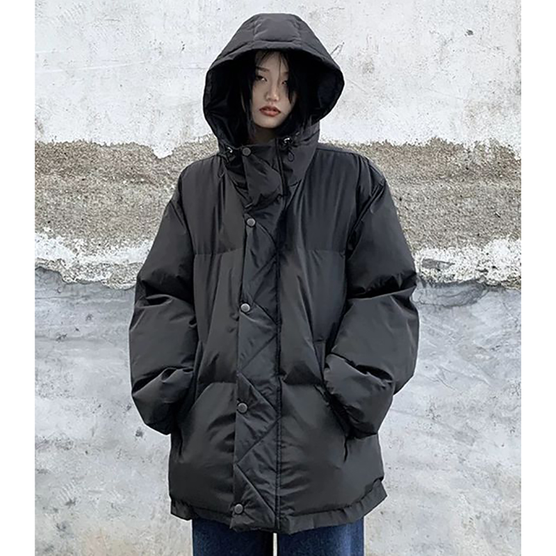 胖mm特大码2-300斤棉衣棉服女冬季黑色棉袄设计感面包服加厚外套