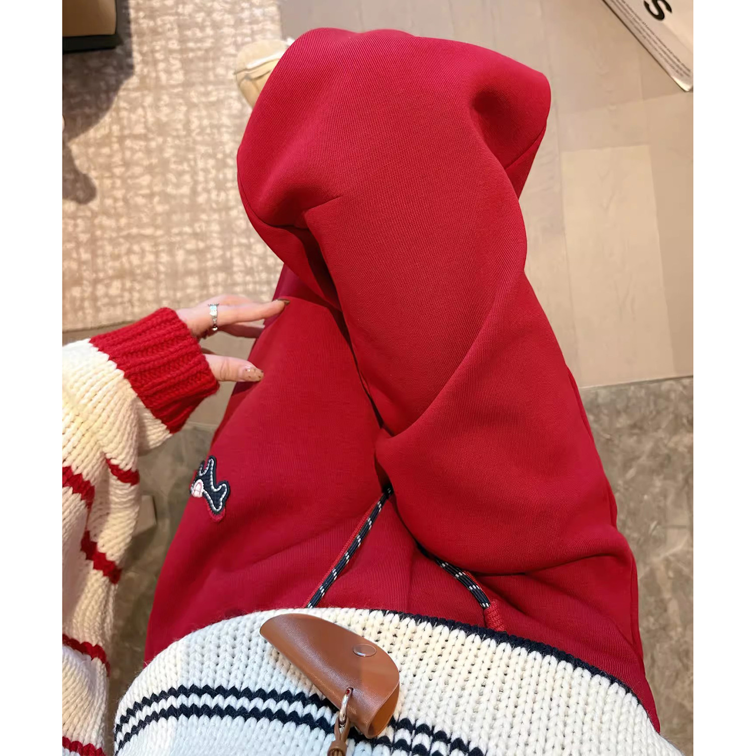 胖mm大码300斤小马刺绣加绒保暖卫裤女秋冬本命年红色休闲阔腿裤,女装/女士精品,大码裤装,淘宝优惠券,粉丝福利购,淘宝优惠卷