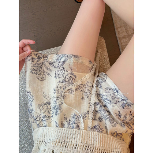 胖mm特大码300斤老钱风亚麻短裤女夏季慵懒休闲宽松复古阔腿裤子