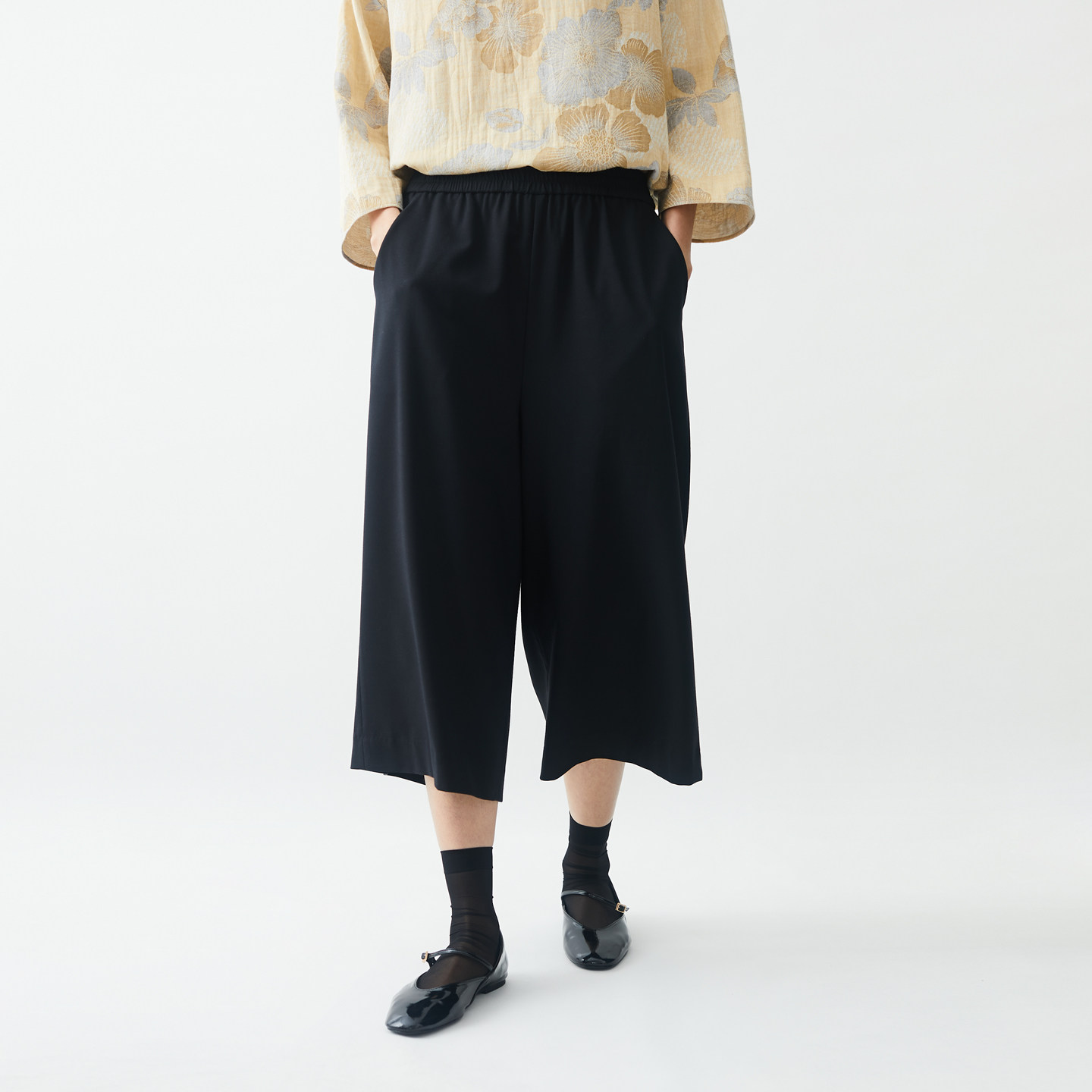 春夏新品 经典百搭气质宽松显瘦七分阔腿裤 小鱼直筒通勤女休闲裤