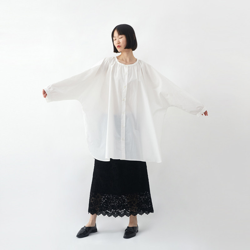 松弛氛围白色匹马棉oversize衬衫