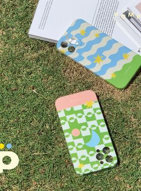 POMPON“诗意生活”全包精孔软壳原创艺术适用于苹果12手机保护壳