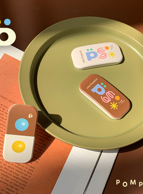 POMPON 视觉周边推拉式手机支架懒人桌面煲剧支撑架原创图案ins潮