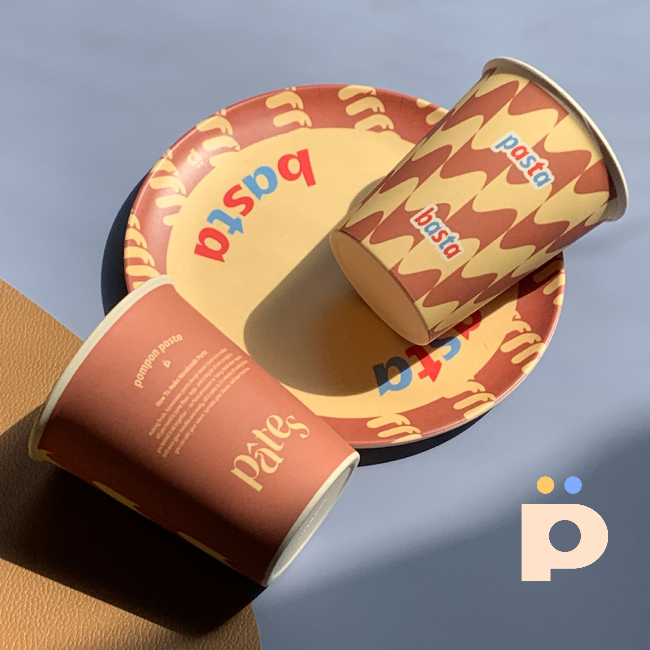 pomponpasta水杯几何环保