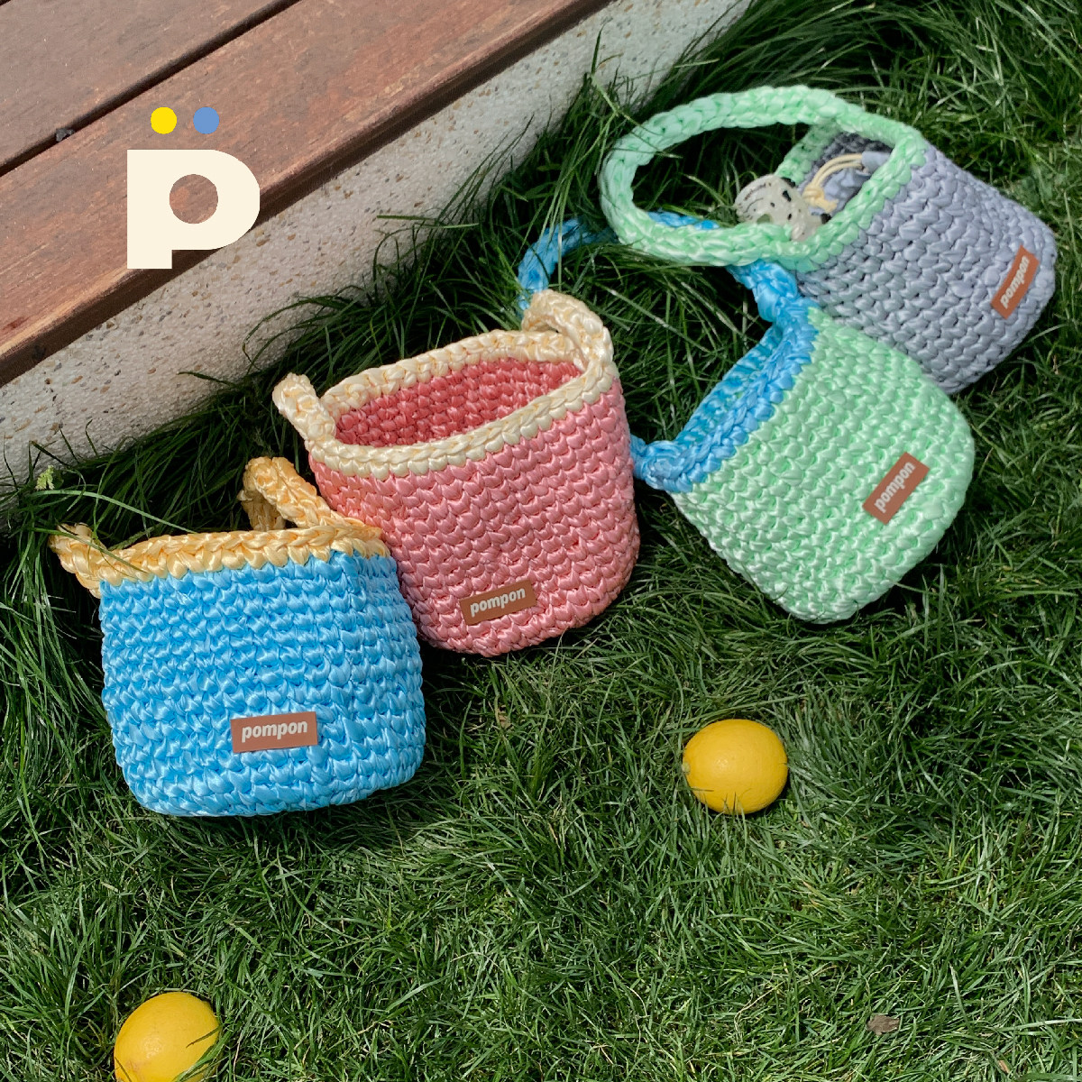 夏日波光缎面水桶包撞色