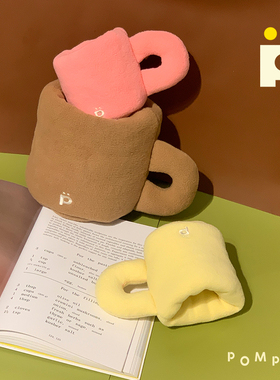 POMPON Palette系列茸茸胖胖杯刺绣大小号多功能收纳盆栽摆件笔筒