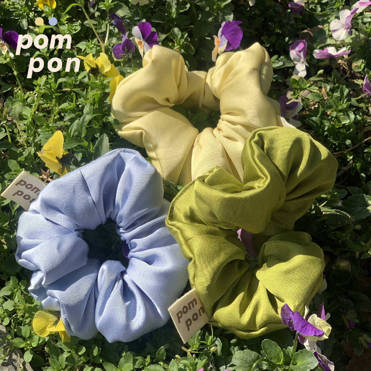 POMPONhome云朵真丝发圈