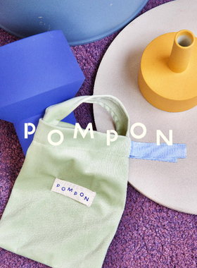 POMPON原创彩色小灯包灯芯绒ins鞋包化妆品收纳袋环保袋口红旅行