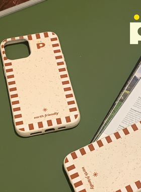 POMPON 环保可降解地球友好全包边艺术磨砂软手机壳适用于苹果12