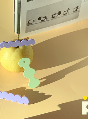 POMPON Palette系列蜜瓜葡萄橡皮糖发夹侧边夏季原创小众刘海边夹