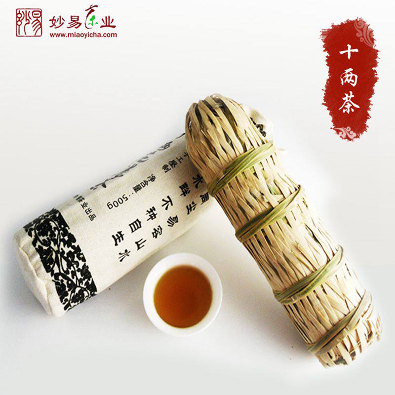 湖南安化黑茶 妙易十两茶 小花卷茶 500g/支 妙易茶业